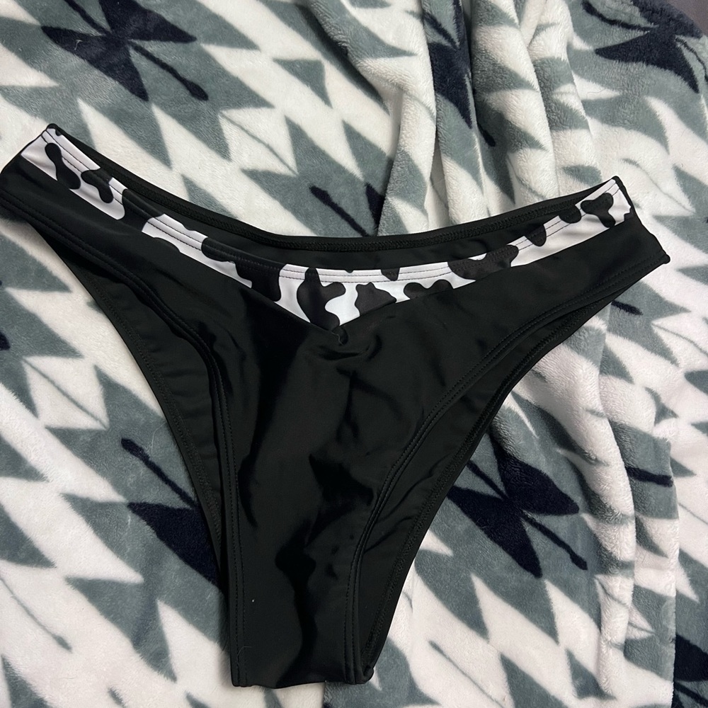 Black and White Women's Swim Bottom